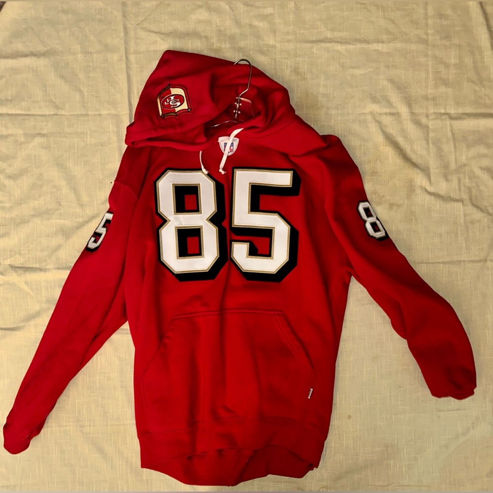 San Francisco 49ers Red #85 (V. Davis) Hoodie.